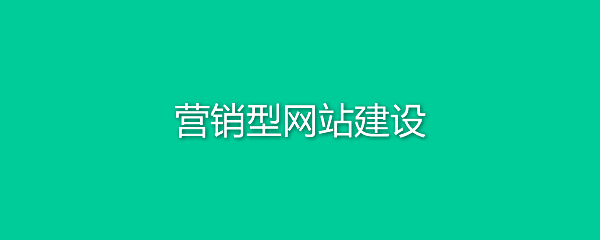 成都營銷型網(wǎng)站建設